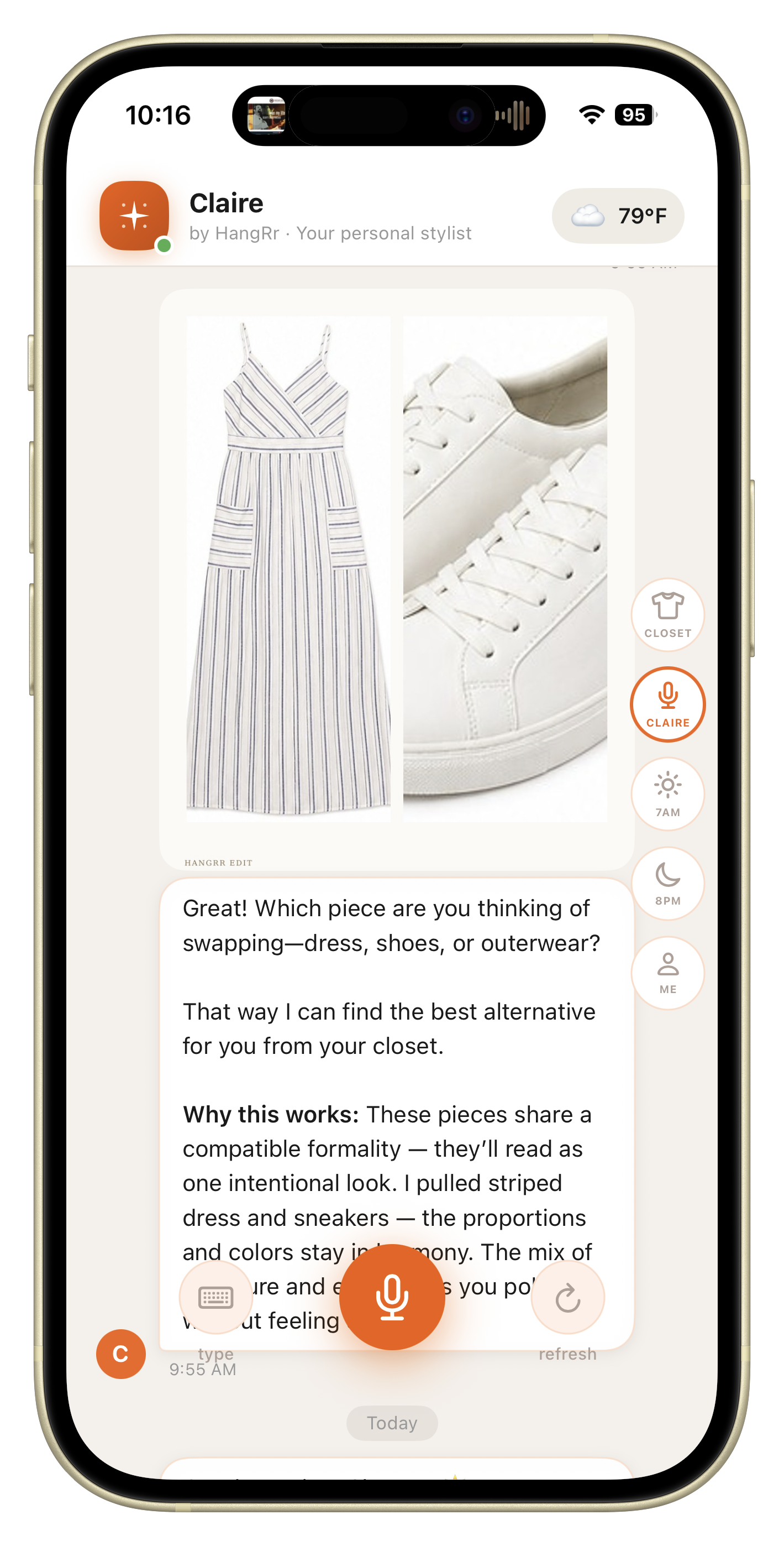 Claire styling a look for a female entrepreneur event, from your own wardrobe