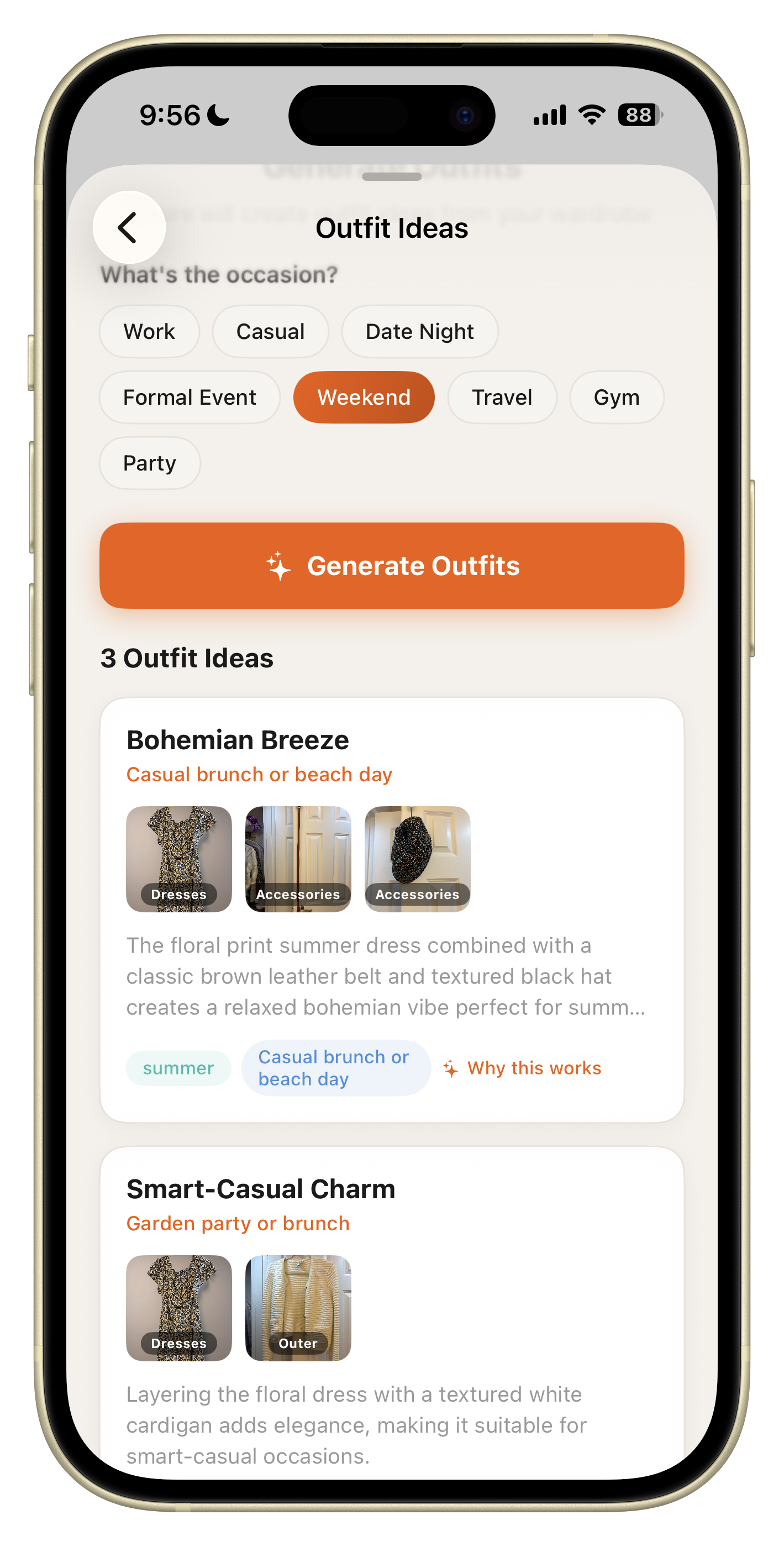 Generate a new outfit with Claire